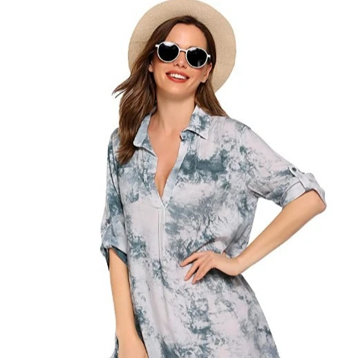 2022 Summer Beach Dress Women Sexy Chiffon Bikini Cover Up Swimwear Dresses Pareo Sarong Wrap Ladies Summer Dress