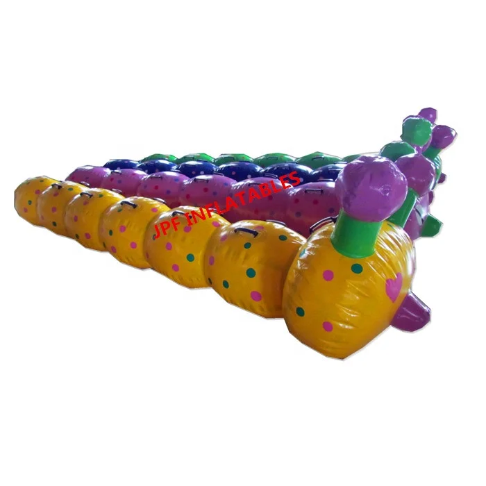 Inflatable caterpillar boat for adults outdoor team building game, Inflatable caterpillar tube with handles