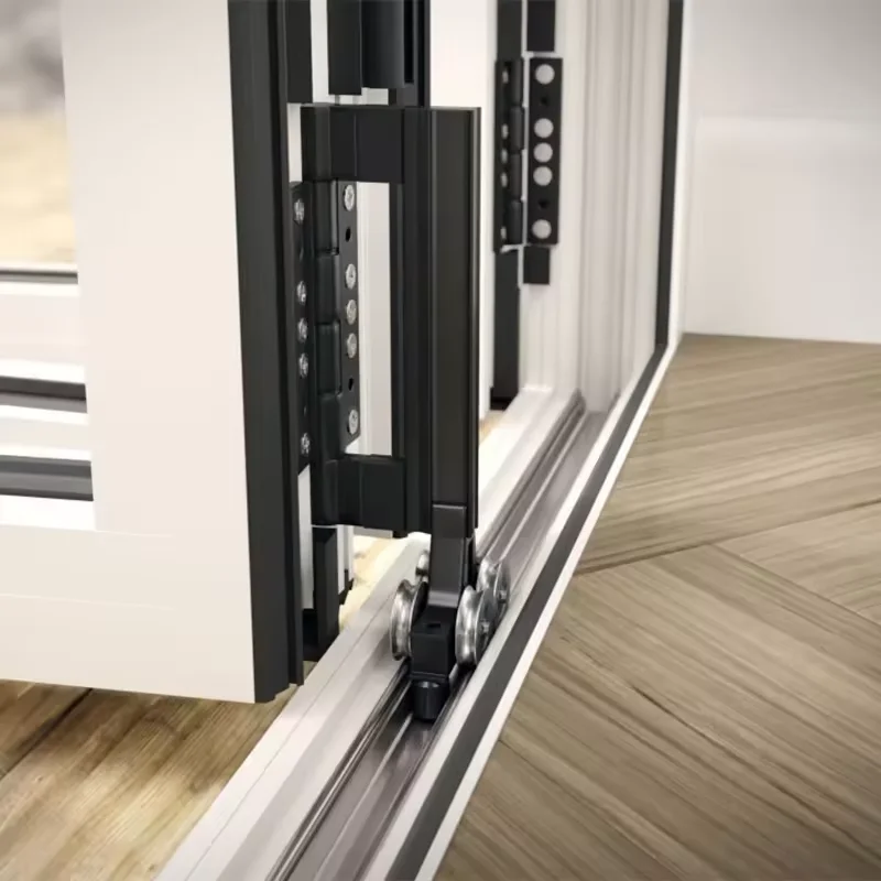 House Exterior Thermal Break Aluminium Profiles Glass Pocket Sliding floding Door Heavy Duty Patio Sliding Doors