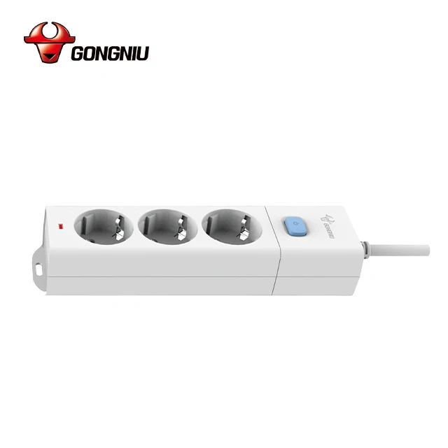 
Excellent design Russia EU standard 3 way 3 m power cord pop sockets with logo custom surge protector 
