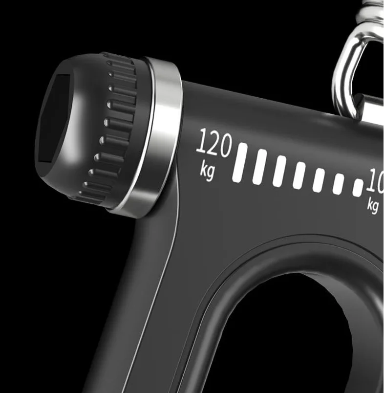Wholesale Best Adjustable Digital Counter Hand Grippers Strengthener Electrical Metal Steel 10-120kgs Black Arm Exercise Machine