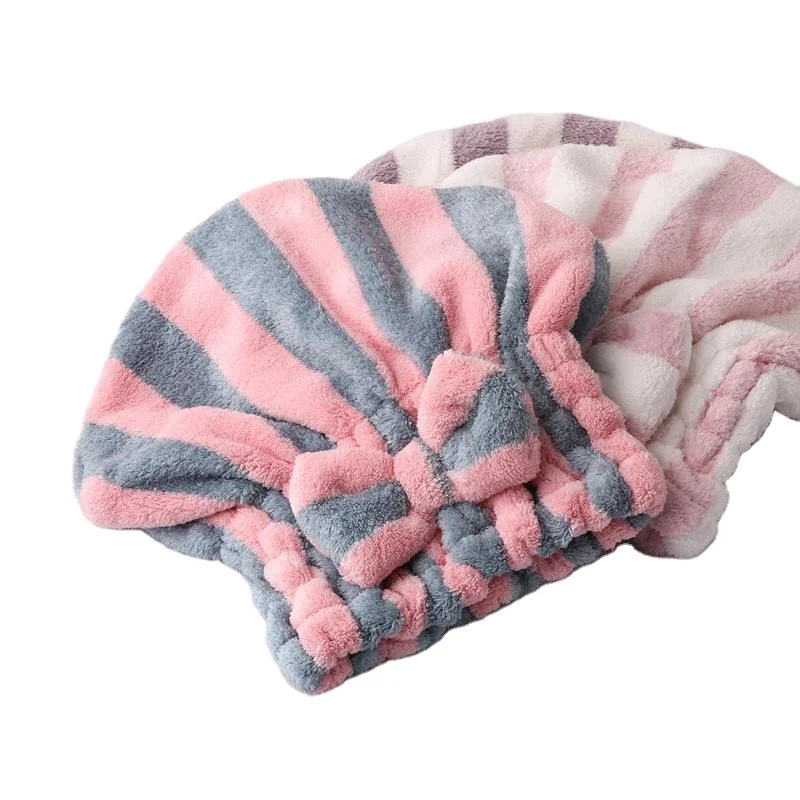 Factory Sale Fashion High Quality Customize Soft Shower Spa head wrap hair drying hat Microfiber dry hair towel
