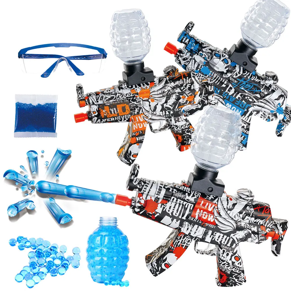 Qilong Electric MP5 Gel Water Bullet Gun Toy Splatter Gel Ball Blaster Water Bomb Gun Toys Soft Bullet Gel Ball Blaster Toy Guns