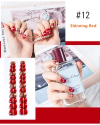 Nail Tips Artificial  Acrylic Nails Coffin Clear Full Cover Ballerina Artificial False Nail Tips 24pcs Finger Package