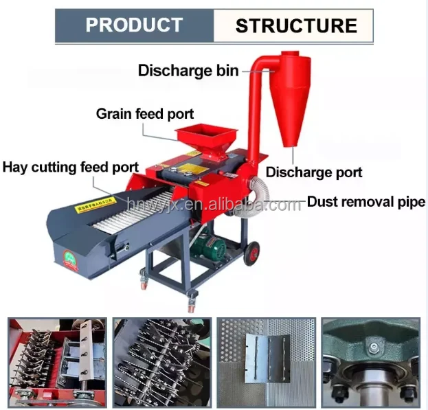 WEIYAN NEW ARRIVAL Animal Feed Processing Machine Straw Silage Mini Chaff Cutter Combined Grain Grass Vegetables Crusher