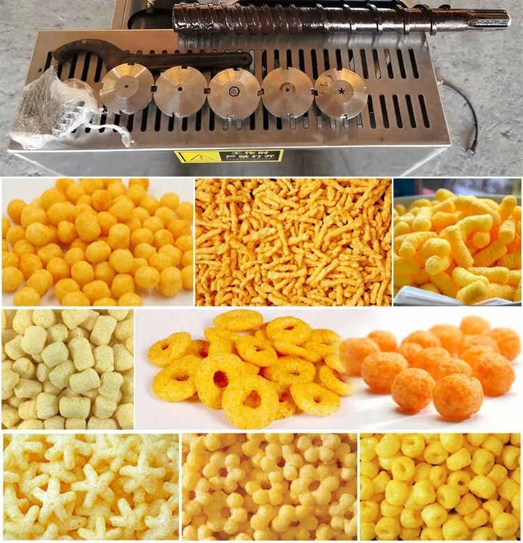 Snack extruder machine/Puffed corn extruder/Maize puff snacks machine