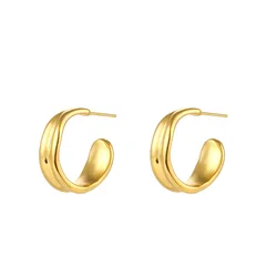 18k gold plated stainless steel jewelry  gold filled jewellery wholesale earrings women ear ring gold hoop earrings