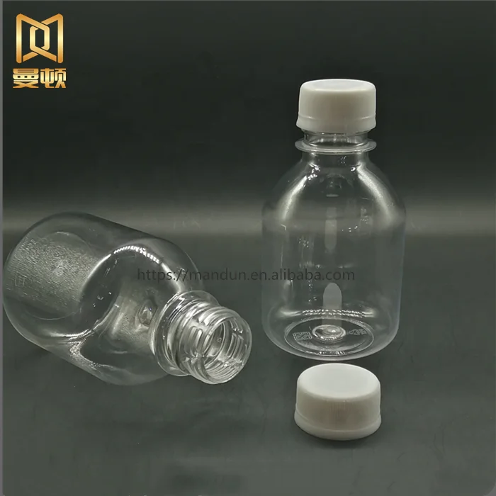 Custom 250ml Plastic Bottle White Bottle Sport Caps for Pet Valve Bottles with Lid Carton Twist Top Cap Square Plastic 10000 Pcs