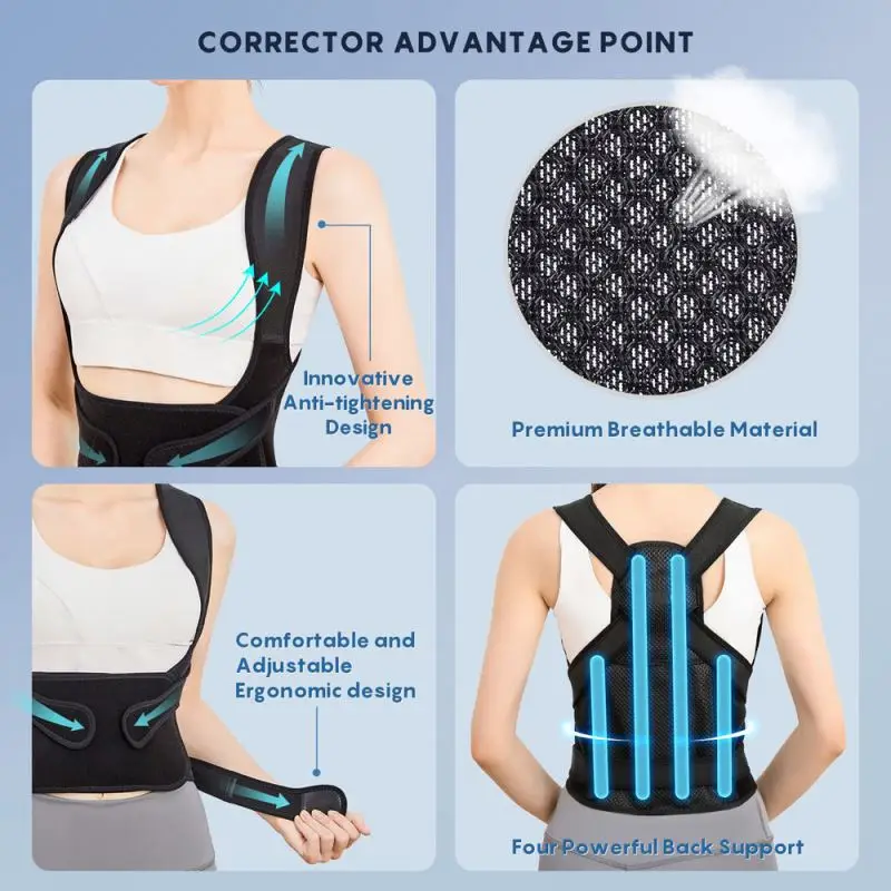 Back Support straightener Strap Support Correction poster Brace Shoulder Posture Corrector Belt Back Support Belt