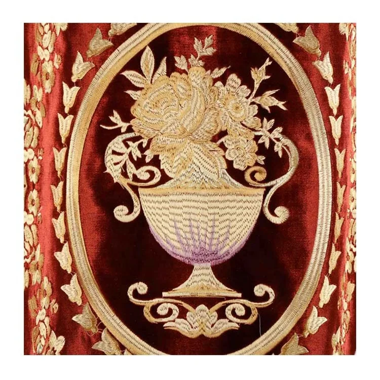 Modern Luxury Velvet Fabric Tissus Ameublement Canap Africaine Embroidery Sofa Curtain Fabric