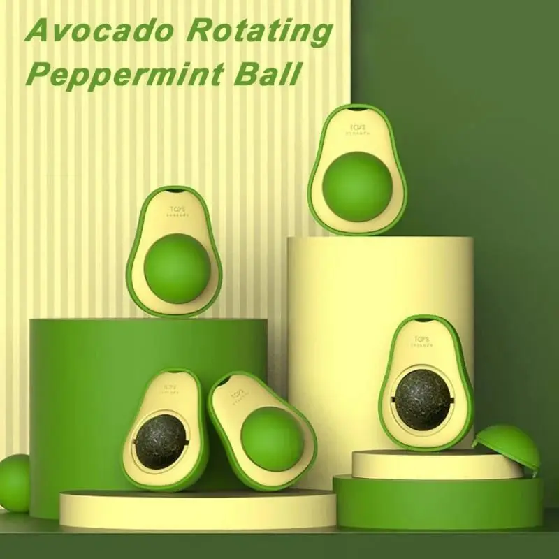 Hot Sale Rotatable Catnip Ball Toys Interactive Treat Teeth Cleaning Catnip Ball for Cats Wall