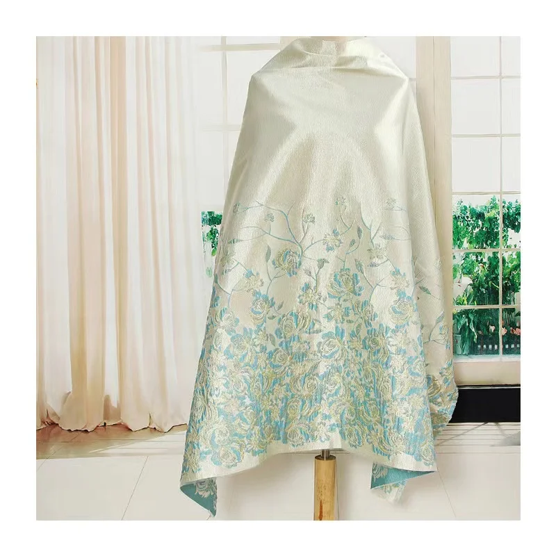 Popular metallic positioning florals  pattern variety in colors custom luxury jacquard brocade fabric for women evening  dress