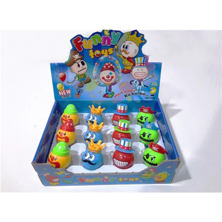 4 kinds of cartoon smile face wind up toys