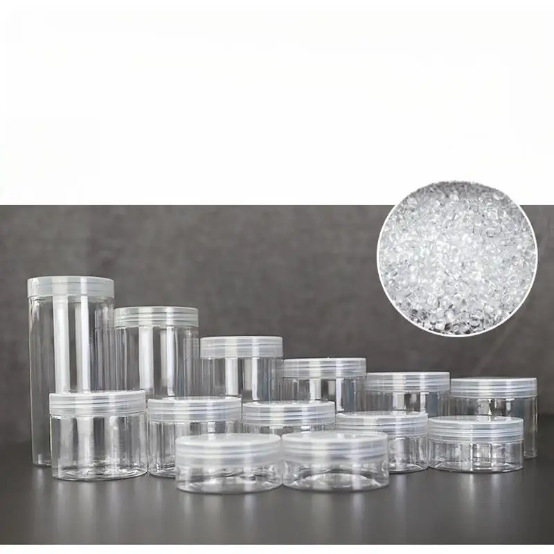 300ml 400ml plastic jar pet plastic jars for food packaging food grade Transparent plastic wide mouth bottle