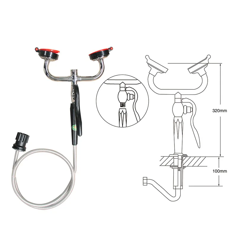 Chinese Manufacturer Eye Wash in Lab Security Wall Mounted Eye Face Wash in Lab