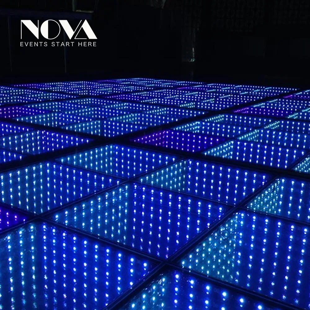 dj RGB led infinity mirror dance floor/3d effect led panel for T show