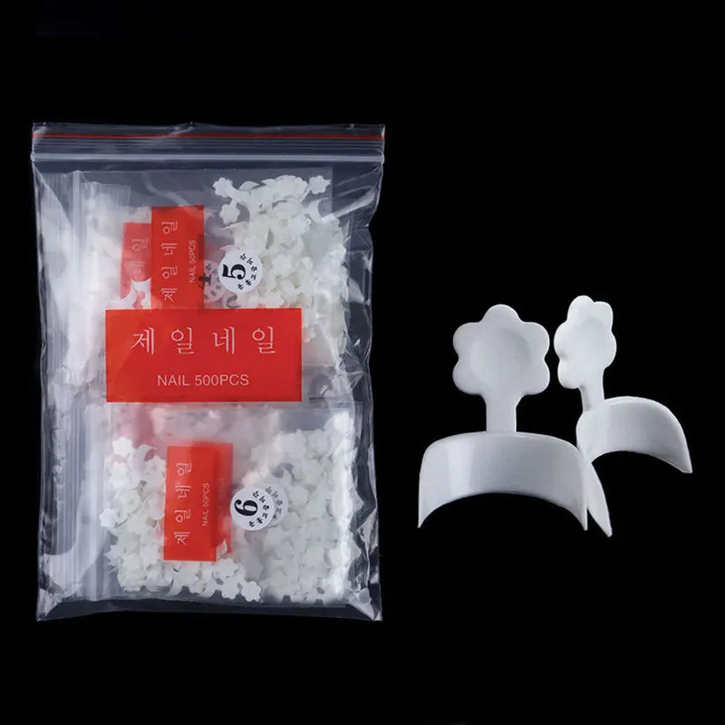 New extension nail piece Plum French false nail 100 crescent French edge art nail