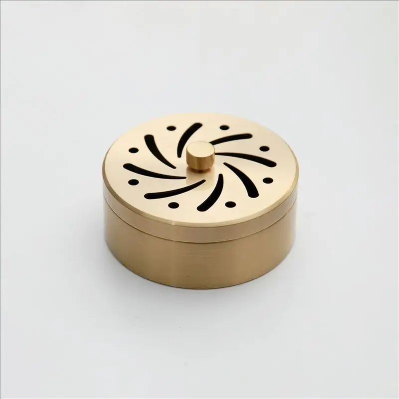 Maxery Nice Cigarette Ashtray Brass Gold Plated Ashtray With Lid