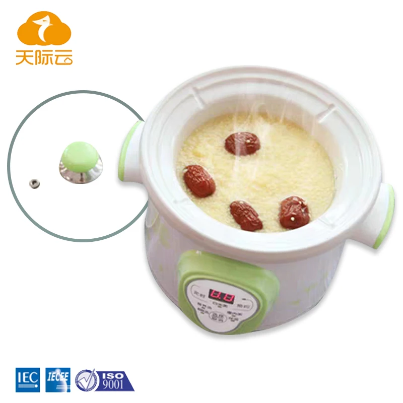 
Tempered Glass Lid Micro-computer Control Mini slow cooker 