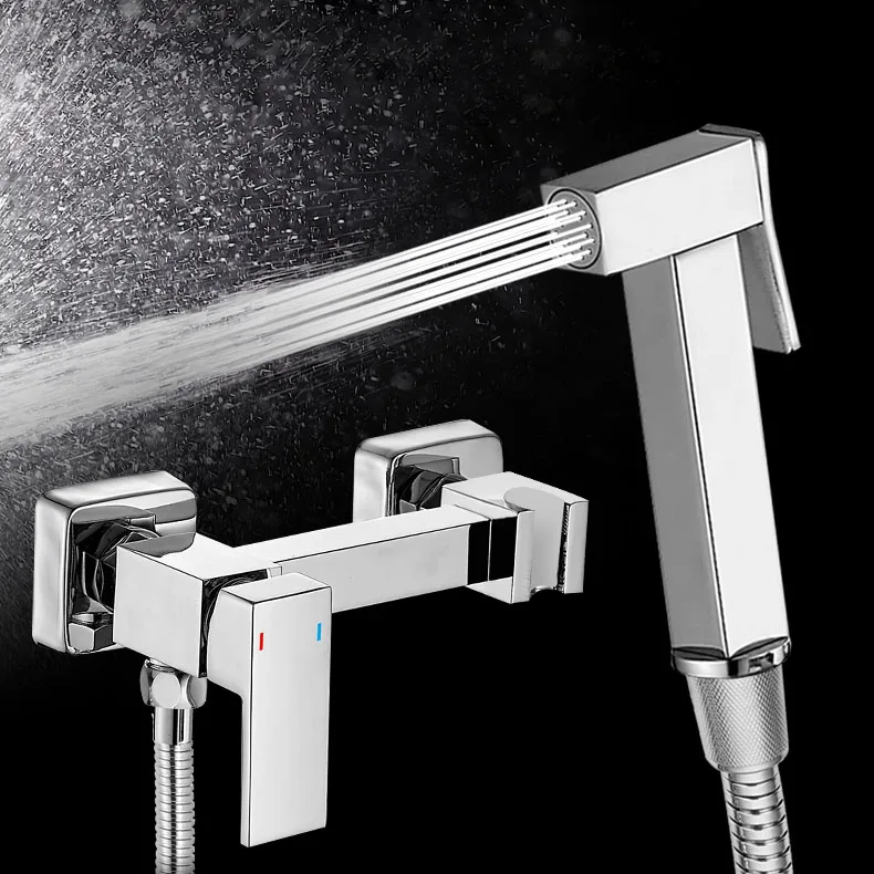 Bathroom Toilet Portable Brass Bidet Hand held bidet set Sprayer shattaf set