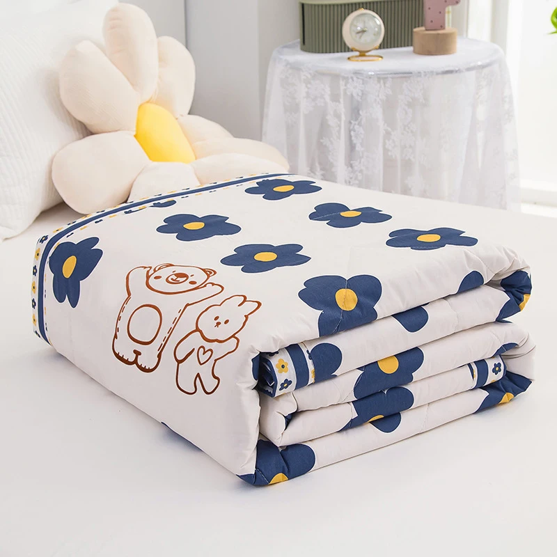 2022 New Printed Summer Cool Quilt for Air-Conditioned Room Office Kids Room Dormitory Cotton Quilt