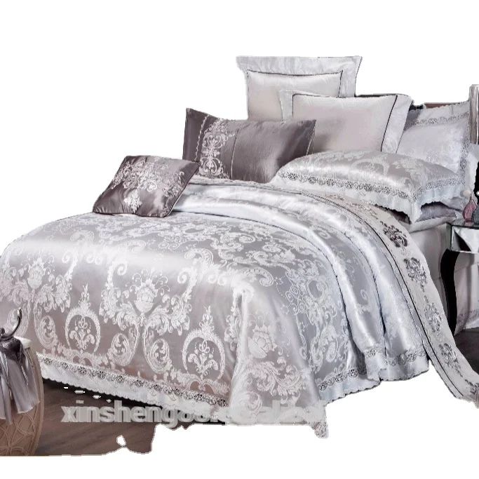 100% Cotton Jacquard Fabric Bed Linen Wholesale Home Design Bedding Sets