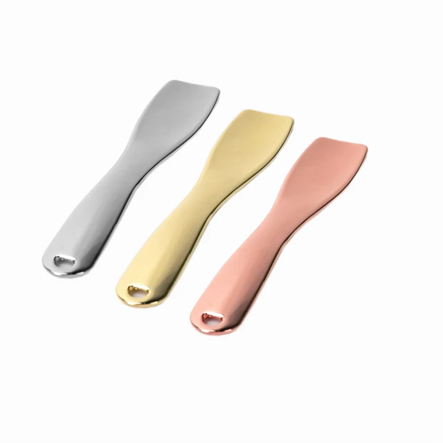 2022 Hot selling luxury metal texture Beauty Makeup zinc alloy eye cream spatula face cream mask beauty spoons