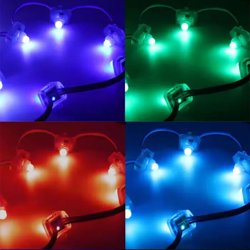 Programmable square 12mm pixel string light rgb full color 5v led modul ws2811 for advertising sign christmas decoration