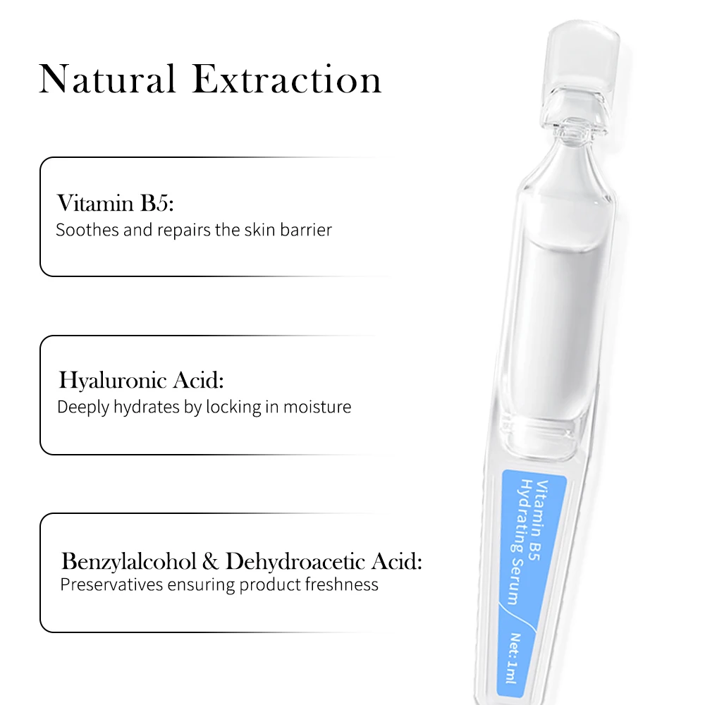 Advanced Hyaluronic Acid Vitamin B5 Hydrating Face Serum Tubes for Nourish & Calm Troubled Skin  |  Krone Skincare Manufacturer