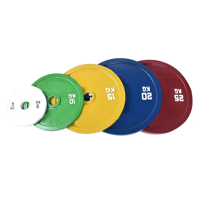 NEW 2020 STYLE Fitness Weightlifting KG Steel Bumper Plates Powerlifting Calibrated Plate