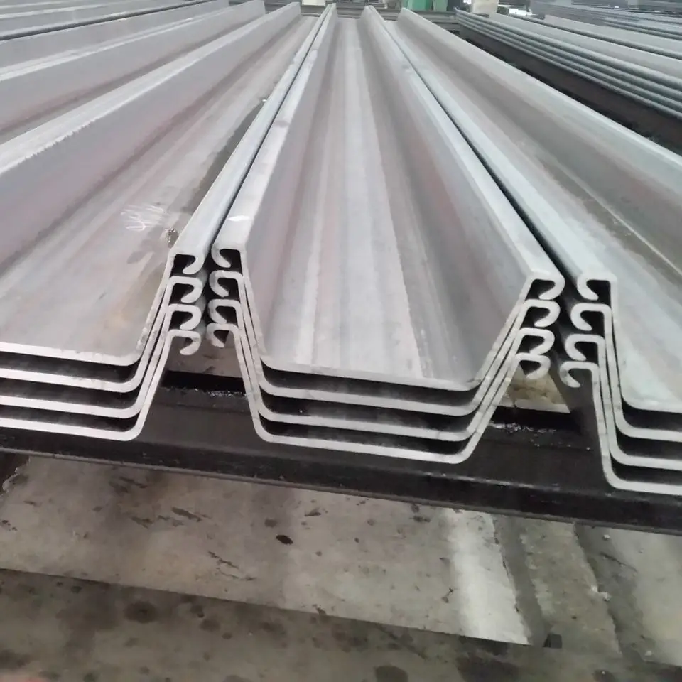 Popular Size 12m U Shaped Type 2 Hot Rolled Steel Sheet Piling Piles Price For Sale