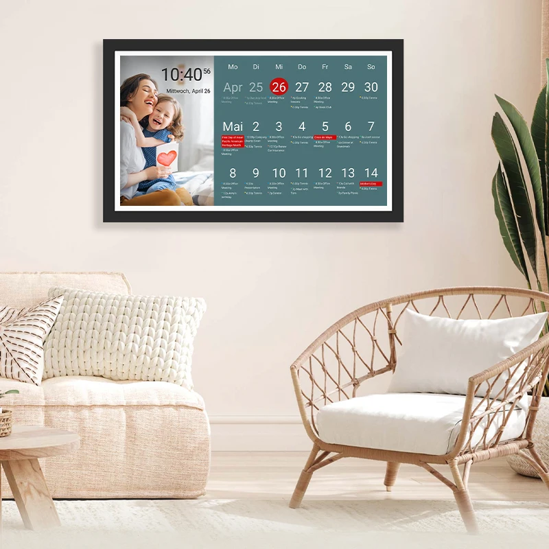 2024 smart calendar Android 13  touch screen wall family calendar digital planner screen digital signage android tablet