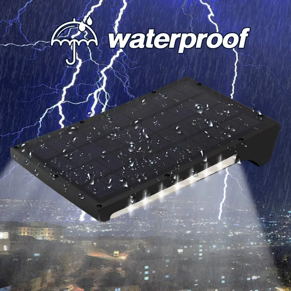 Outdoor Garden Waterproof IP65  Solar Power LED Light Wall Mount Lamp With Motion Sensor