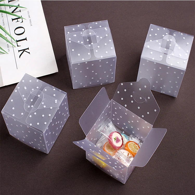 Custom logo printed cheap eco friendly candy packaging grocery packing recyclable clear pvc plastic storage box