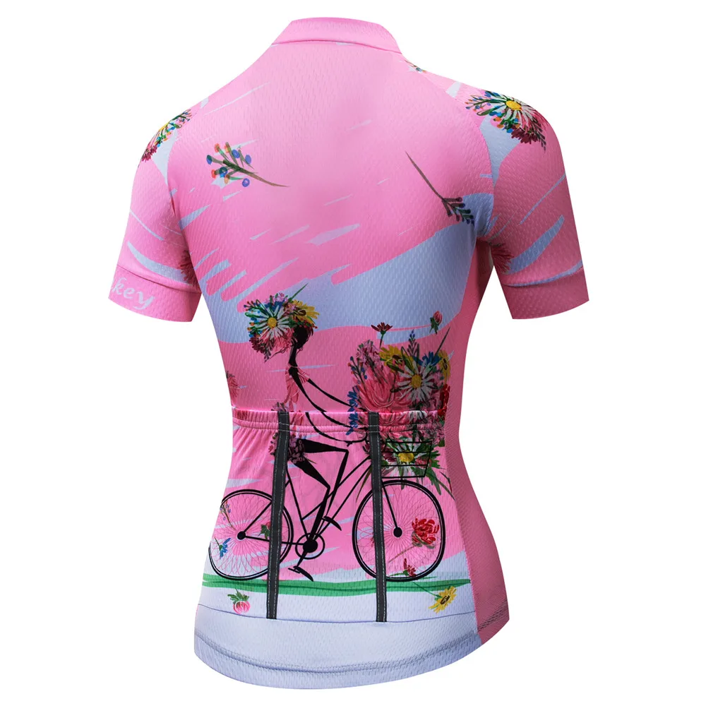 Women Breathable Racing Cycling Clothing Sweat Bike Jersey MTB Bicycle Shirt