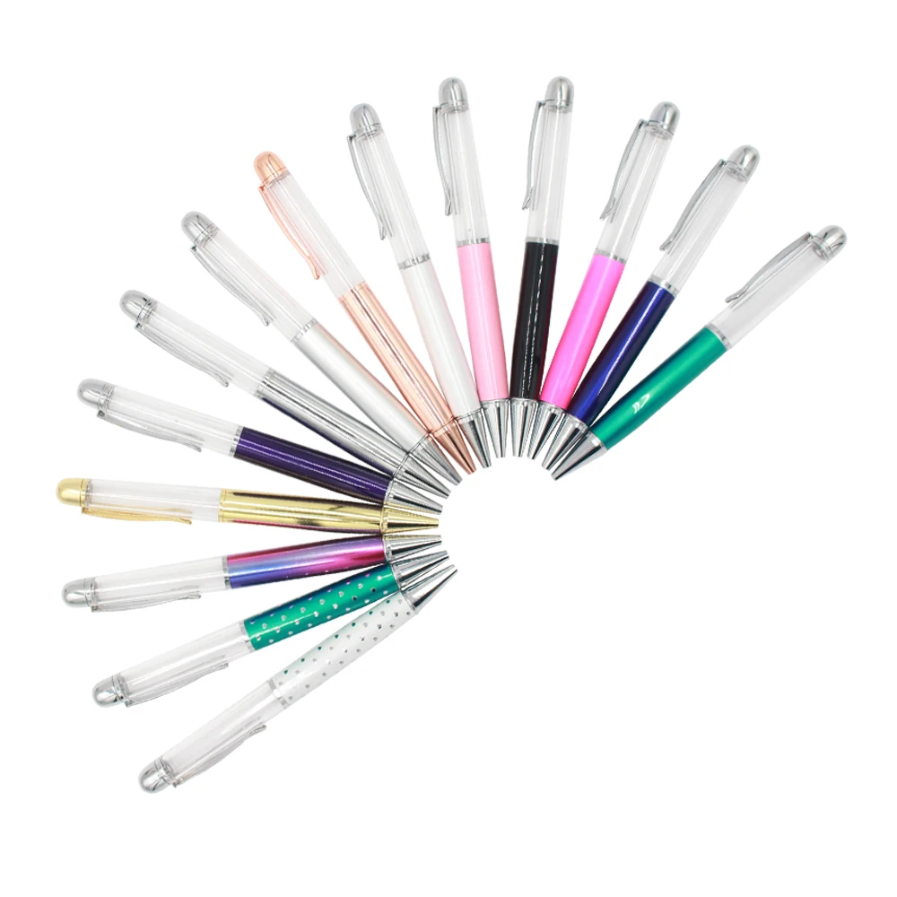 2019 массивная шариковая ручка с грубым толстым материалом, розовое золото, самодельная пустая плавающая ручка, шариковые ручки с пользовательским логотипом