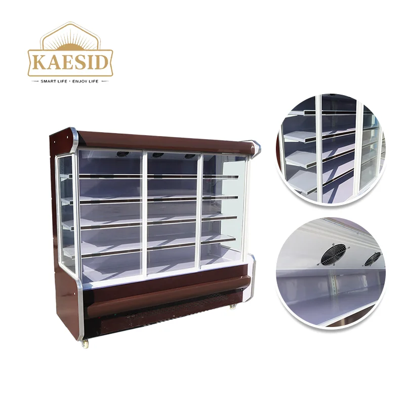 Chinese manufacturer shelf beverage display cabinet open beer cooler