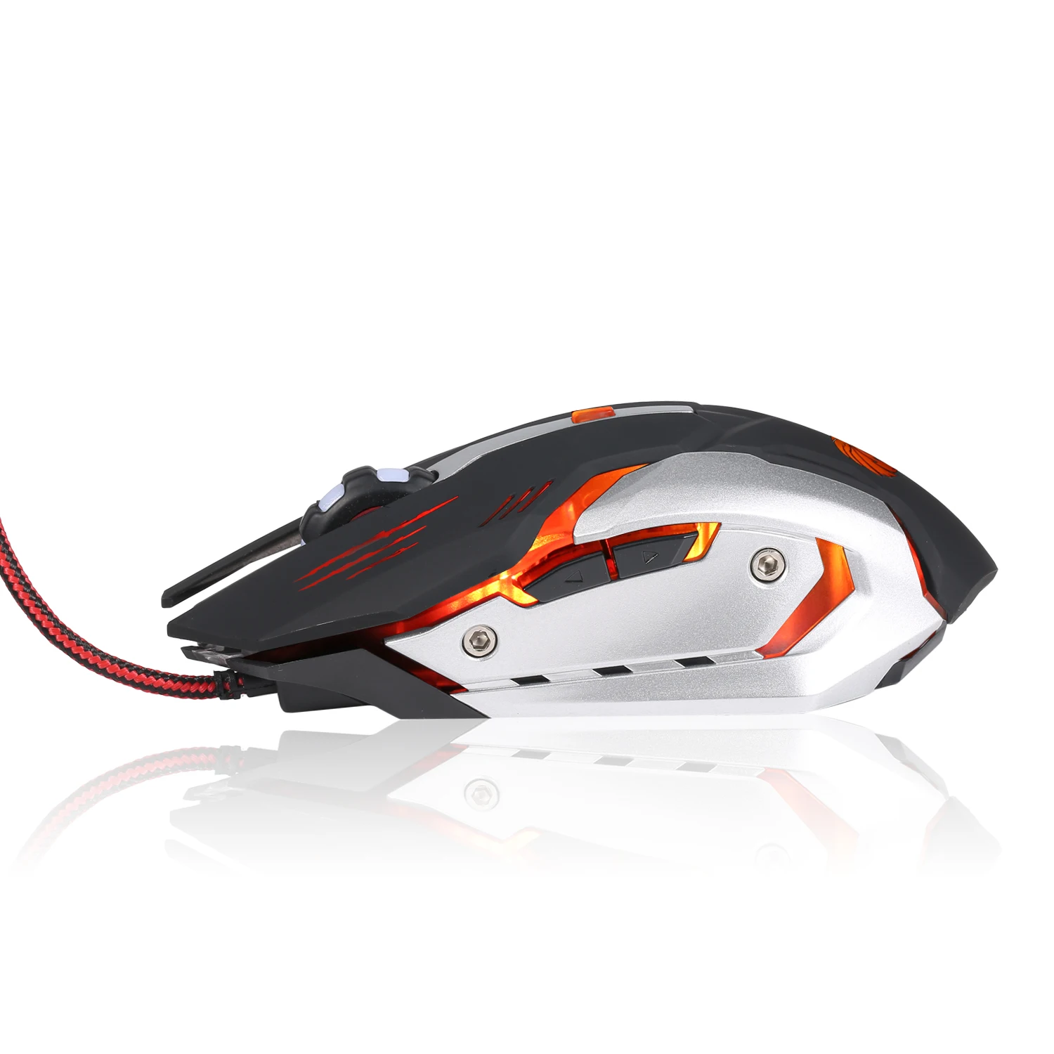 S100 gaming mouse with 7 bright colors LED backlit and ergonomics design for comfortable touch, long-term use without fatigue