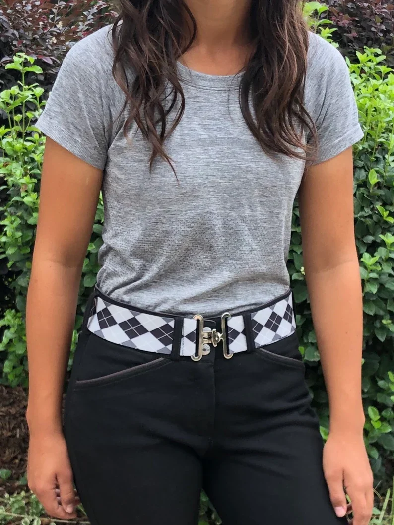 2 INCH Printing Stylish Elastic Equestrian Belts Customization Low Moq Snaffle Bit Buckle Surcingle