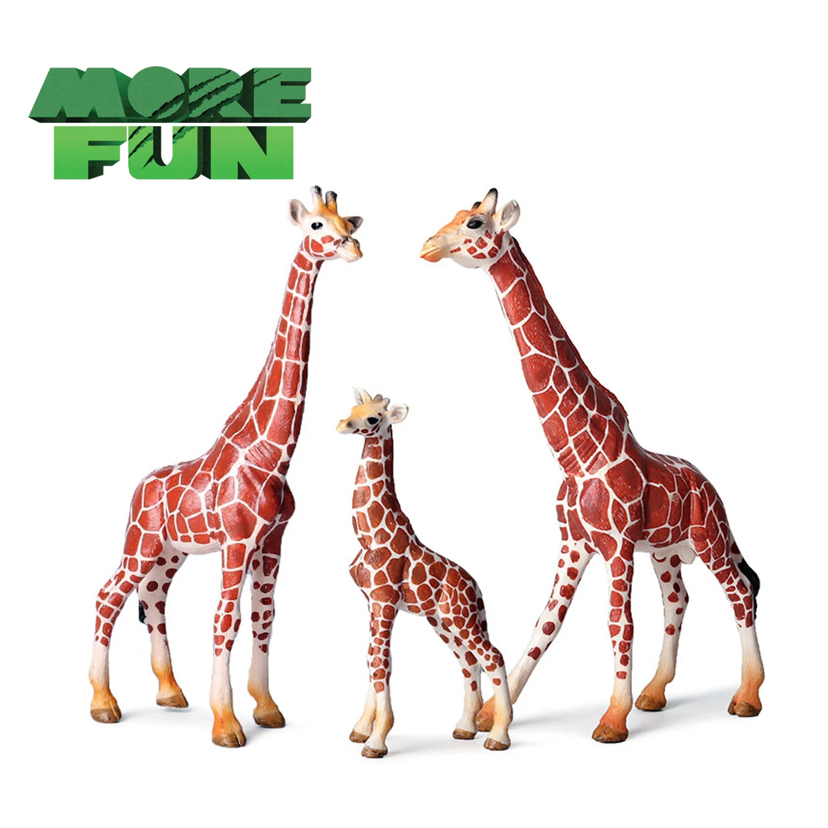 OEM ODM PVC Plastic Animal Toys Realistic Eco-friendly Giraffe Family Set Giraffe Toys