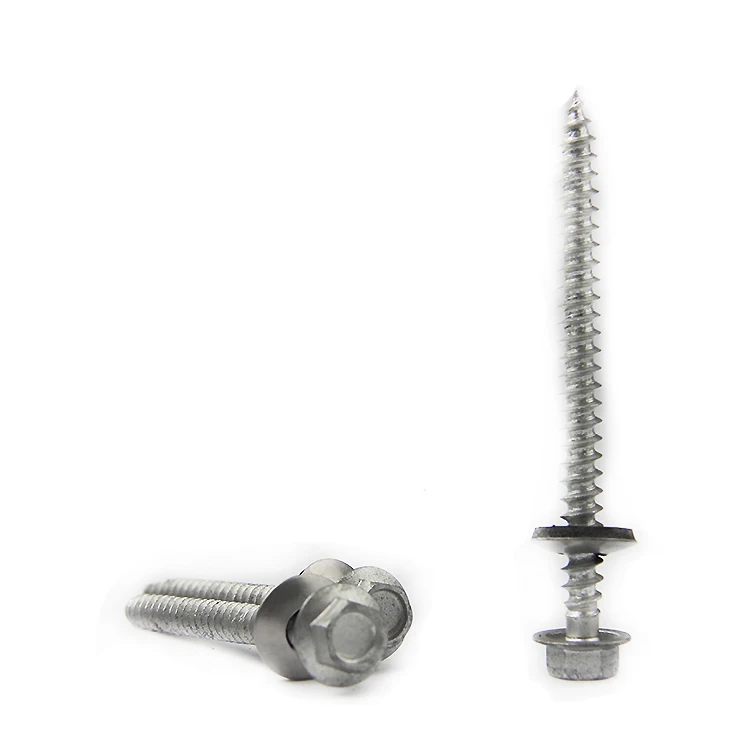 DIN7504K tornillos Galvanized metal steel hexagonal hex washer head tek roofing self drilling screw with EPDM rubber washer