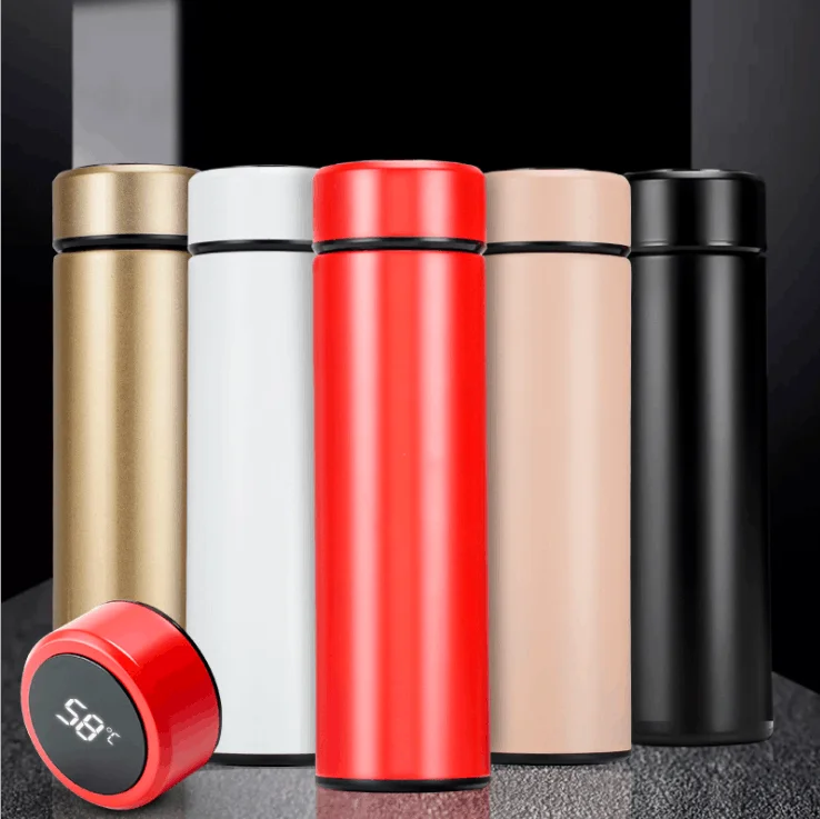 500ml Stainless Steel Vacuum Cup LCD Touch Screen Temperature Smart Water Bottle Stainless steel thermos flask