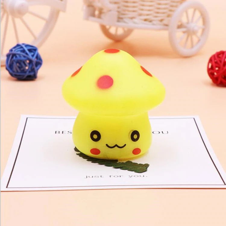 Creative Gifts Colorful Mushroom Night Light Button Battery Mini Night Light Glowing Toy Light