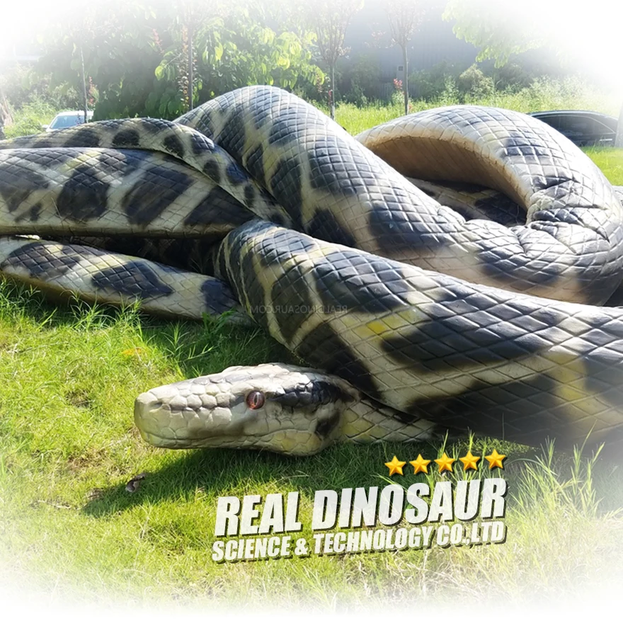 Realistic Animatronic Model Giant Anaconda Spray Water Snake