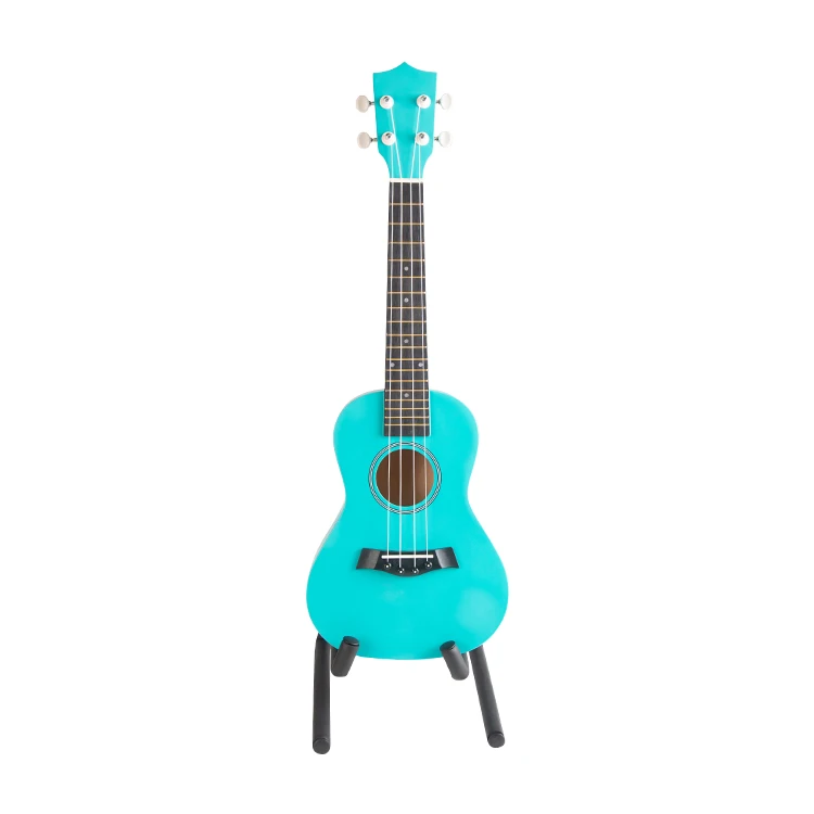 Factory Whole Sale Green Color Linden Ukulele For practice 21 inch Soprano Wood Ukulele