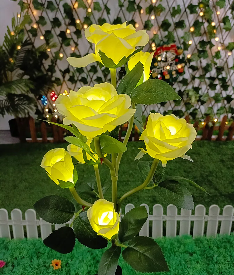 Открытый Водонепроницаемый светодиодный ландшафтный свет новый дизайн светодиодный розовый светильник домашний декор Солнечный Цветочный Свет