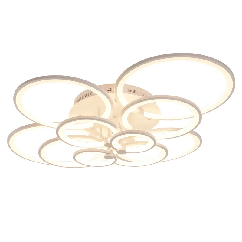 LED round wrought iron ultra-thin living room bedroom lamps decoration fancy acrylic modern bedroom square led ceiling light