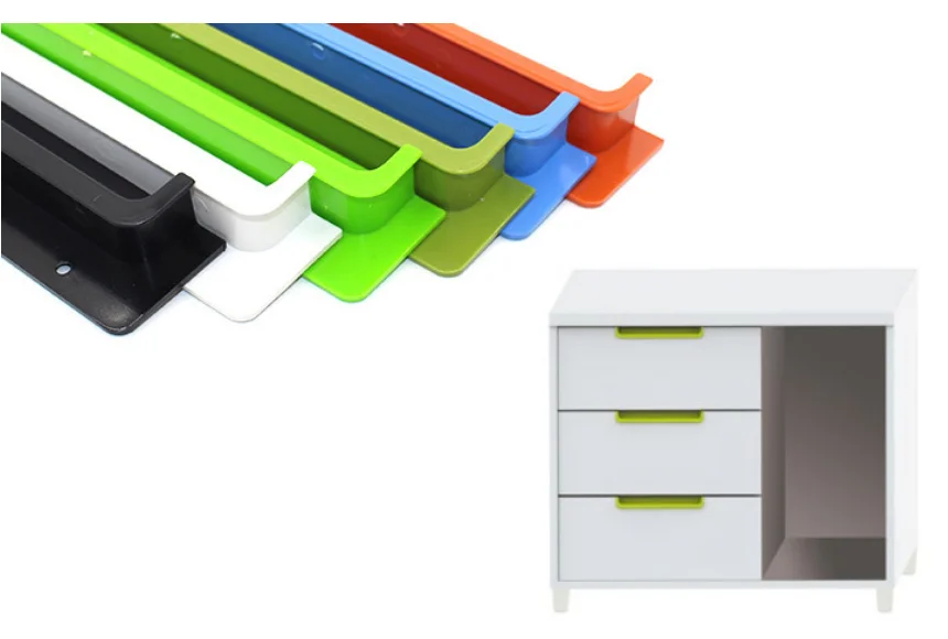 Furniture Handles Mobile Cabinet Door Handles Colorful Wardrobe Handles ABS Plastic Door Handles
