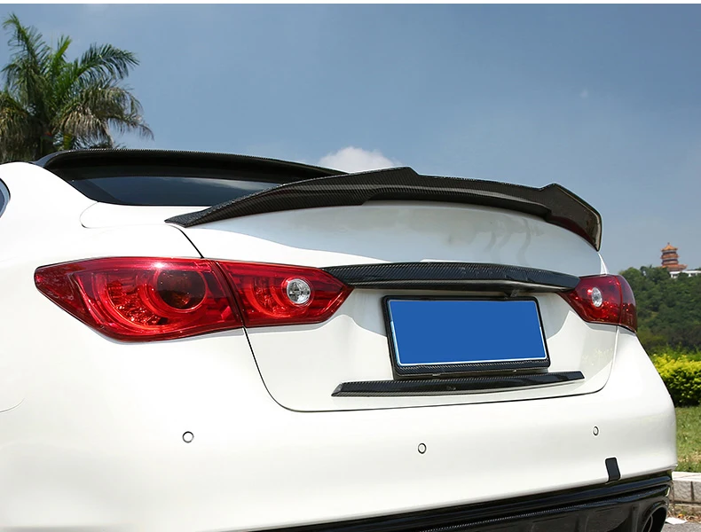 Carbon Fiber Q50 Sport Car Trunk Spoiler for Infiniti Q50 Premium Sedan 4-Door 2014-2020
