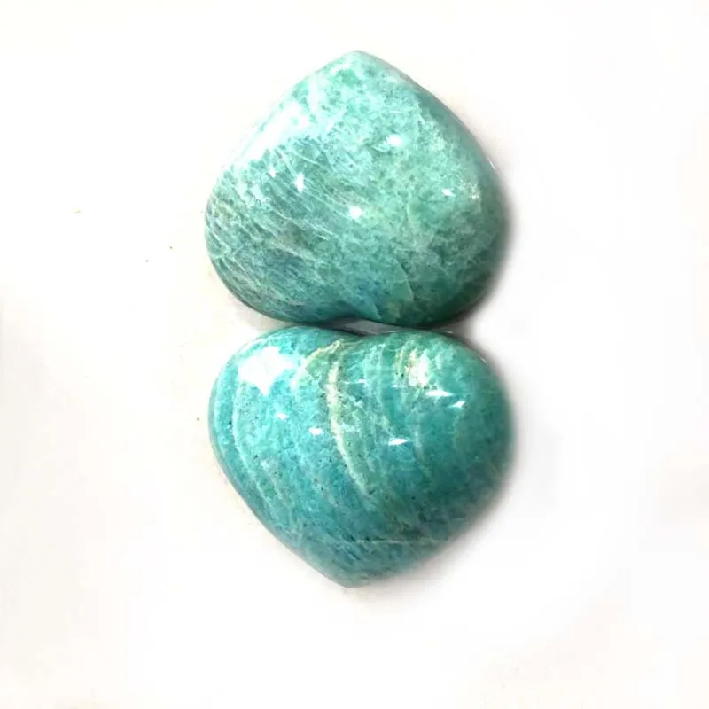 Natural heart palm stone bigger polished amazonite stone